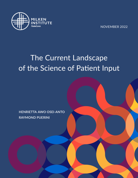The Current Landscape of the Science of Patient Input cover